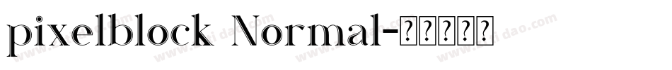 pixelblock Normal字体转换